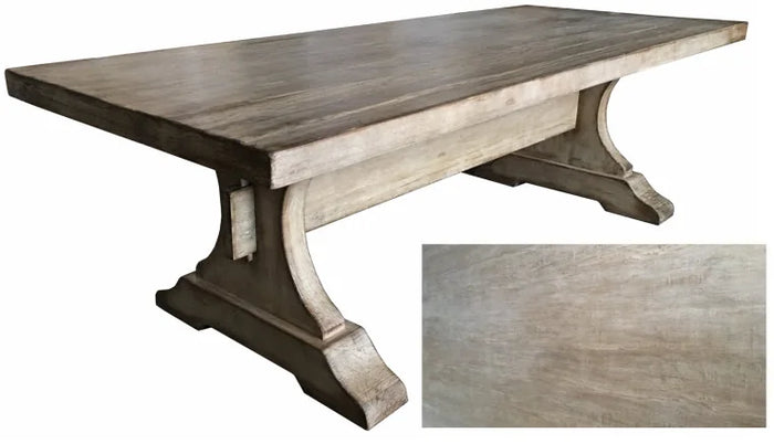 Chapel Whitewash Brown Table