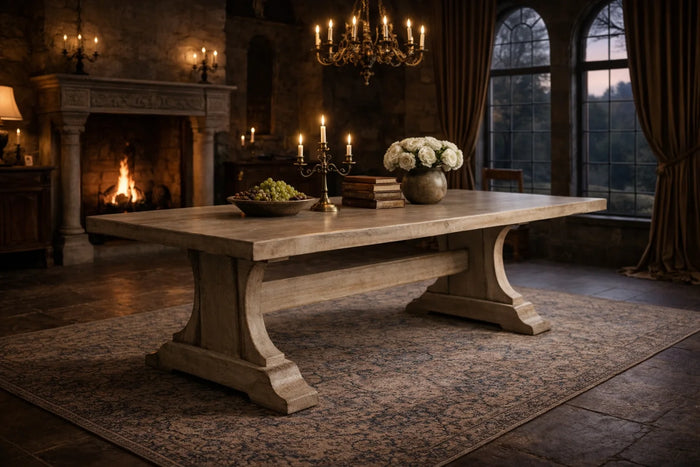 Chapel Whitewash Brown Table