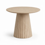 Sutton Lamp Table in Ice Grey acacia, full view