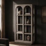 Nero Shelving Unit in natural styled in a living room