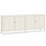 Halcyon Buffet in soft ivory with brass hardware, full view