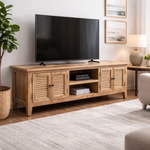 Oak Louvre Open Shelf ETUs
