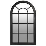 Verandah Mirror with black moulded timber frame, full view