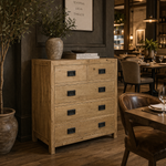 5 Drawer Oak Chest of Drawers