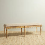 Mayfair Ottoman Natural Stripe