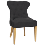 Haven Buttonback Dining Chair in charcoal, full view