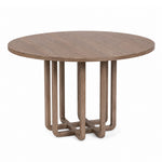 Haven Round Dining Table in vintage mango wood, full view