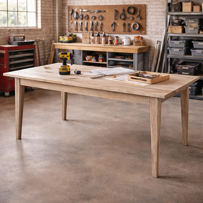 Whitewashed Hamptons Dining Table