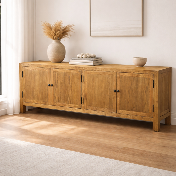 Oak TV Unit 4-Doors