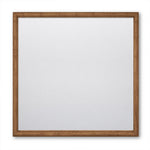 Atticus Square Mirror with walnut bamboo-inspired frame, full view