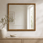 Atticus Square Mirror styled above a console