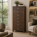 7 Drawer Oak Tallboy