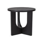 Soho Manhattan Side Table in black mango wood, full view