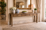 Parquetry Recycled Elm Hall Tables