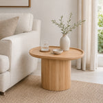 Grove Side Table styled beside a sofa
