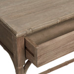 Hampshire Console detail of bamboo style moulding and hardware