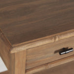 Hampshire Console Large detail of iron bamboo-inspired hardware