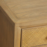 Peninsula Bedside Table detail of cylindrical black handle