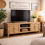 Oak Louvre Open Shelf ETUs