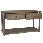 Grayson Console detail of turned wood supports