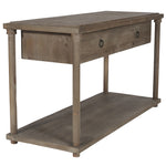 Grayson Console detail of antiqued ring pull hardware