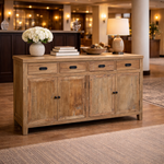 Recycled Elm 4 Drawer 4 Door Buffet