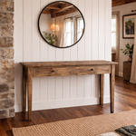 Parquetry Recycled Elm Hall Tables