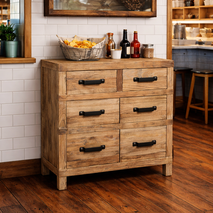 Recycled Elm 2 Door 2 Drawer Cabinet