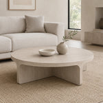 Bodega Curve Coffee Table styled in a living room setting
