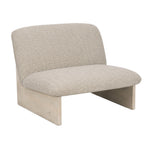 Bodega Lounge Chair in natural fabric with Ice Grey timber legs, full view