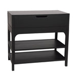 Arco Large Bedside Table in black, full view