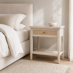 Raffles Bedside styled in a bedroom setting