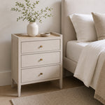 Raffles 3 Drawer styled in a bedroom setting
