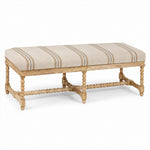 Bobbin Ottoman in Stripe kilim, full view