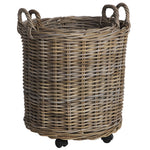 Corbeille Round Wheely Basket detail of castors