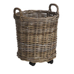 Corbeille Round Wheely Baskets styled in a room setting