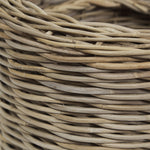 Corbeille Planter detail of chunky rattan weave
