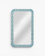 Adina Bone Inlay Mirror Aqua/White
