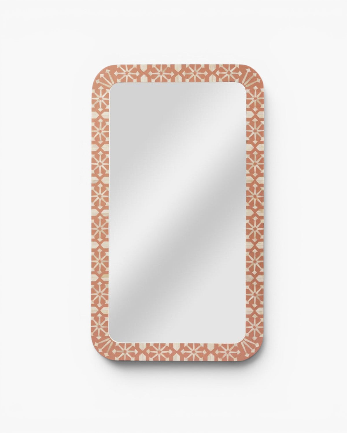 Adina Bone Inlay Mirror Peach/White