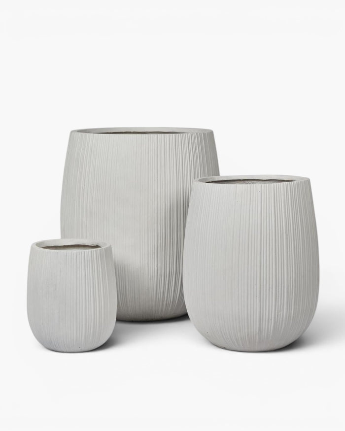 Baxter Planter Set of 3 White