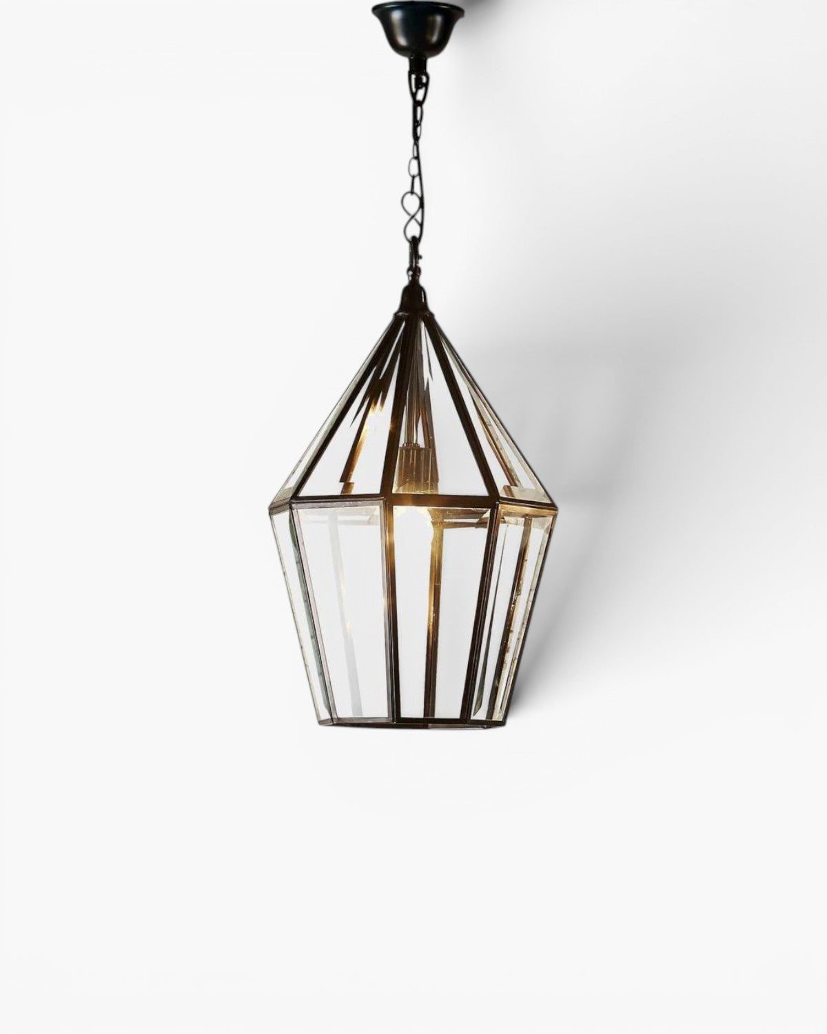 Belmont Glass Ceiling Pendant Black