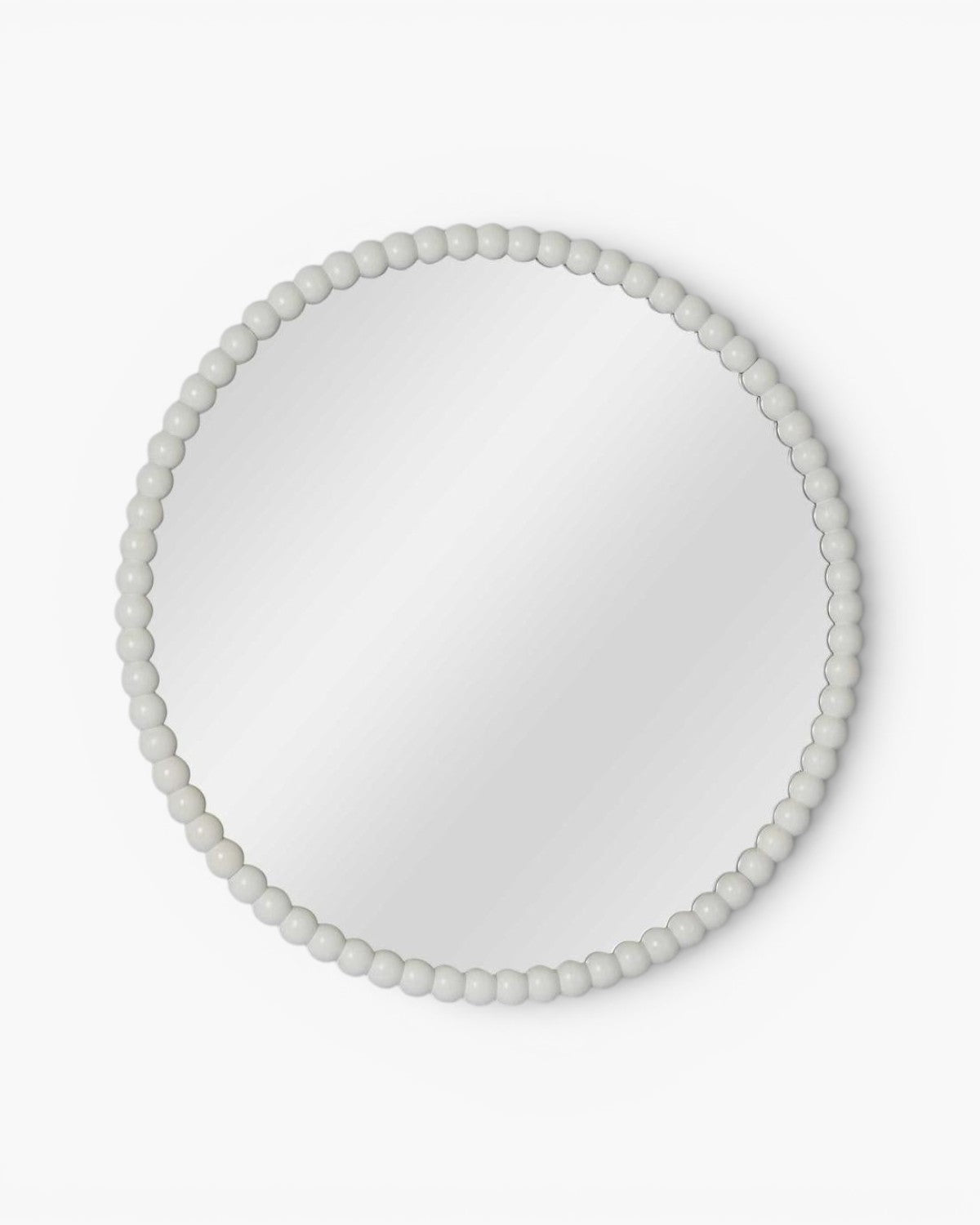 Bobbin Round Mirror White 90cm