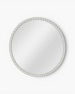 Bobbin Round Mirror White 90cm
