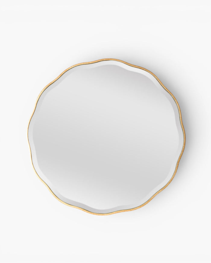 Camille Scallop Mirror Small Gold