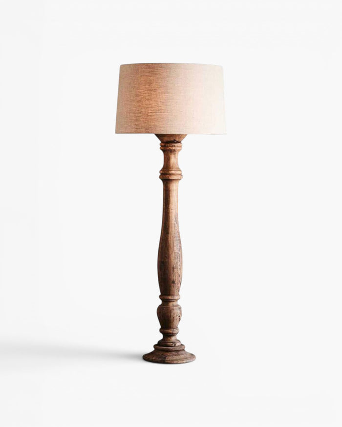 Candela Floor Lamp Base Large Dark Natural- Base Only
