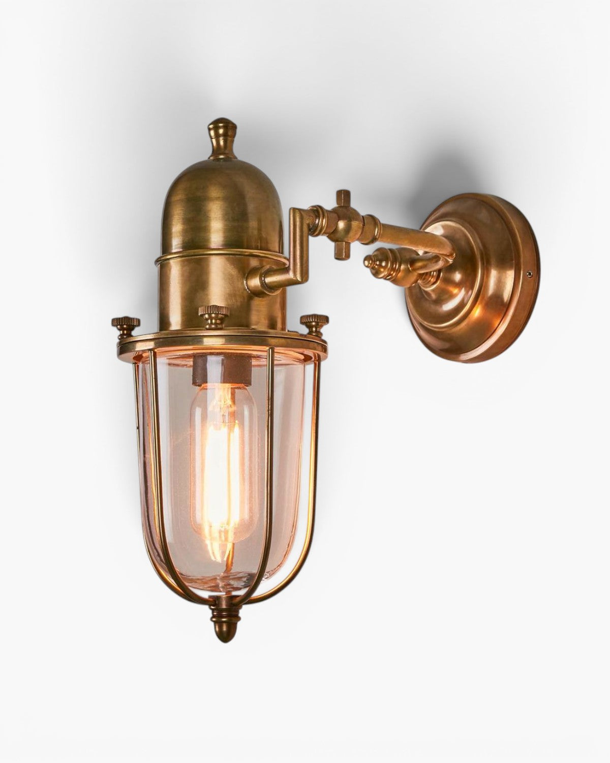 Chapel Outdoor Wall Light Antique Brass