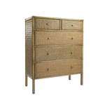 Amara 5 Drawer Tallboy Mud Grey