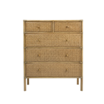 Amara 5 Drawer Tallboy Mud Grey