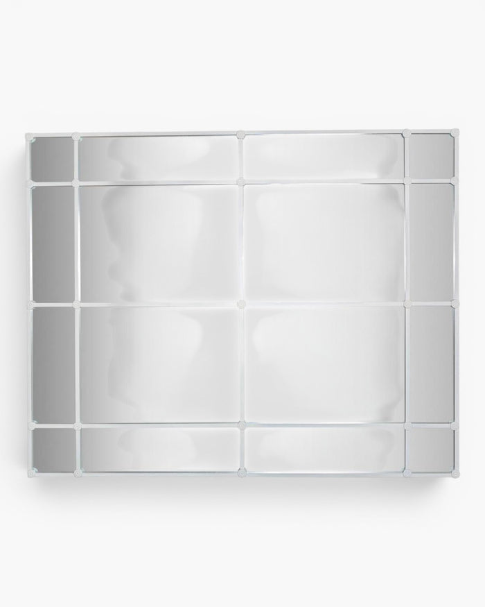 Crawford Rectangular 16 Pane Mirror Iron Frame White 200cm x 160cm