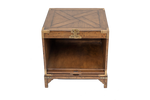 Cunard Side Table in Cognac, angle view